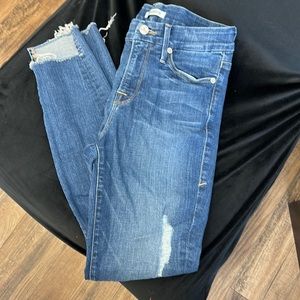 Good American Distressed skinny jeans